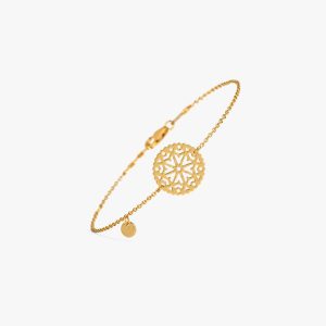 Brazalete hecho a mano en plata de ley y oro de 18 quilates