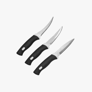 Cuchillo de cocina de acero inoxidable negro (juego de 3)